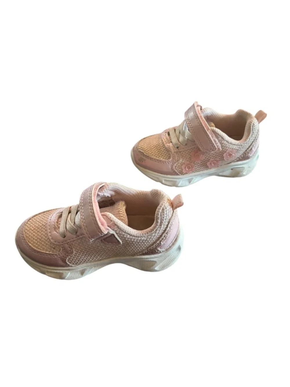 Carter’s Toddler Girls Size 6 Pink Light-Up Sneakers Floral